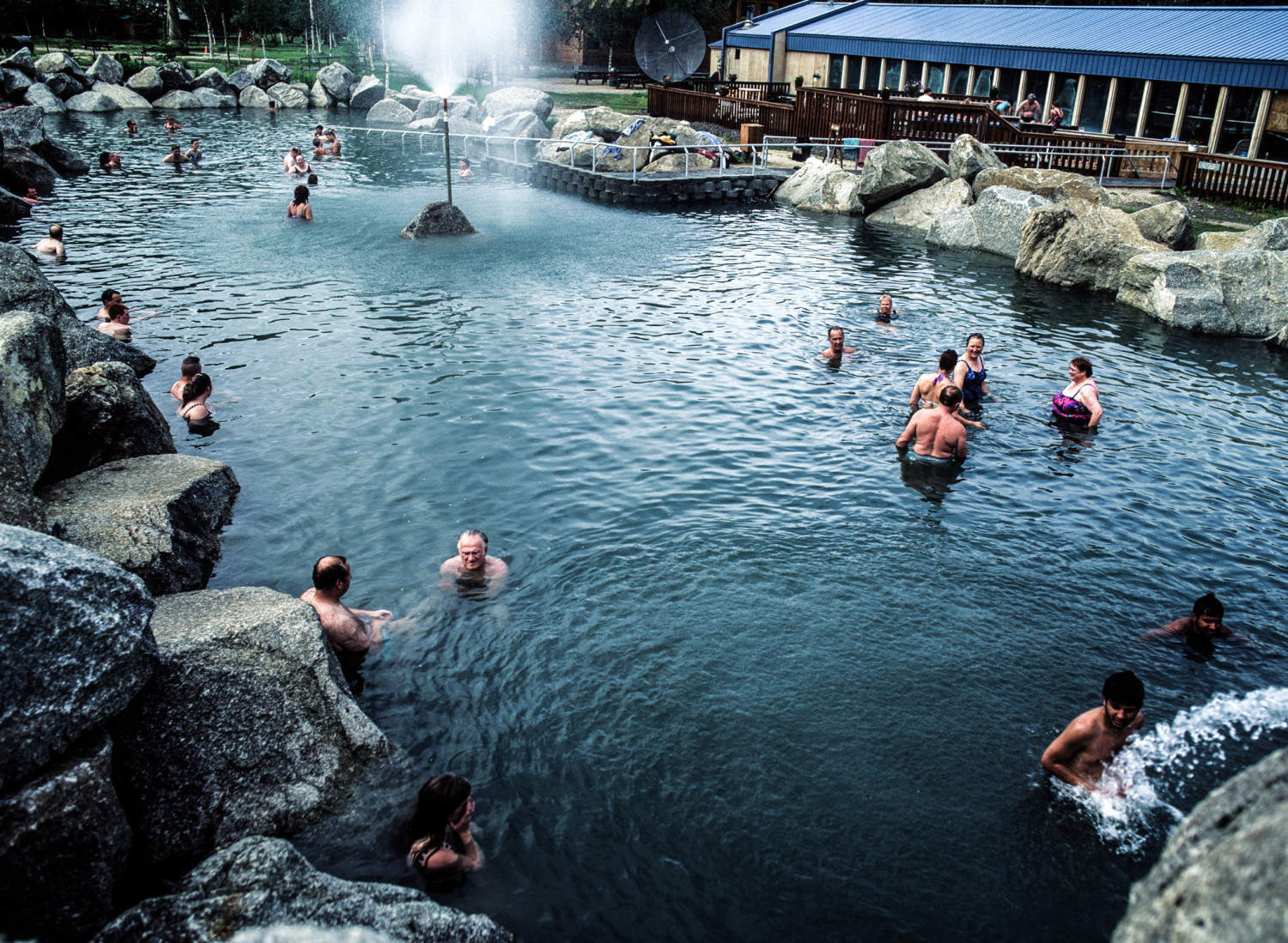 Natural mineral hot springs Avis Alaska